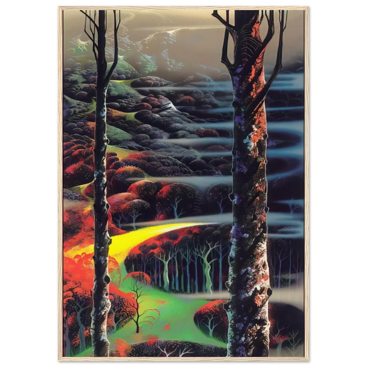 A Touch of Autumn Framed Poster | Eyvind Earle Framed Prints Wall Art | Eyvind Earle Prints