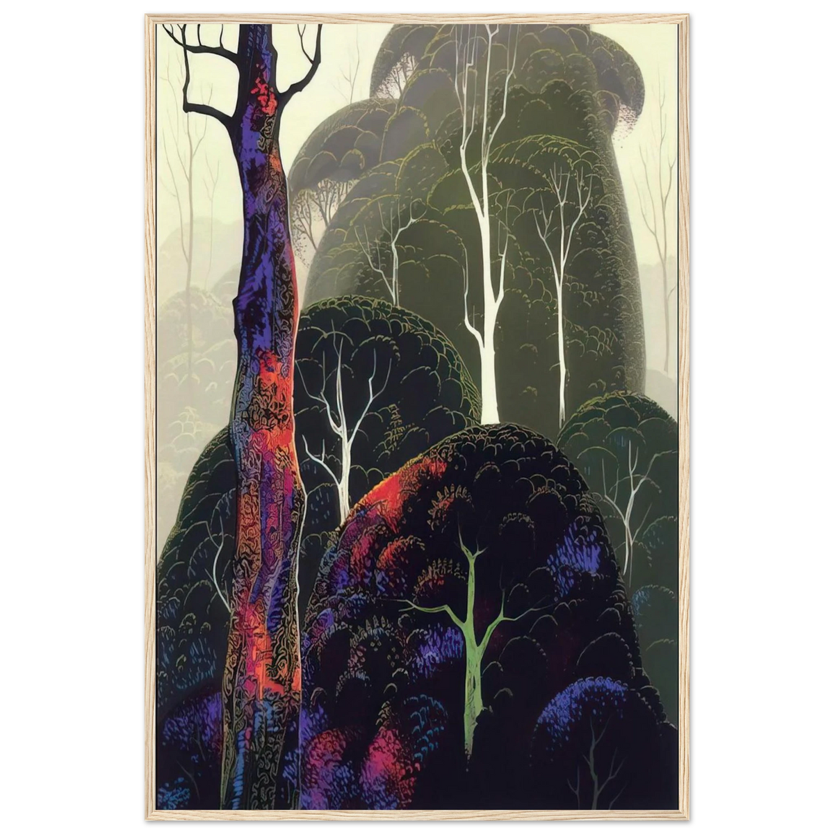 Early Autumn Framed Poster | Eyvind Earle Framed Prints Wall Art | Eyvind Earle Prints