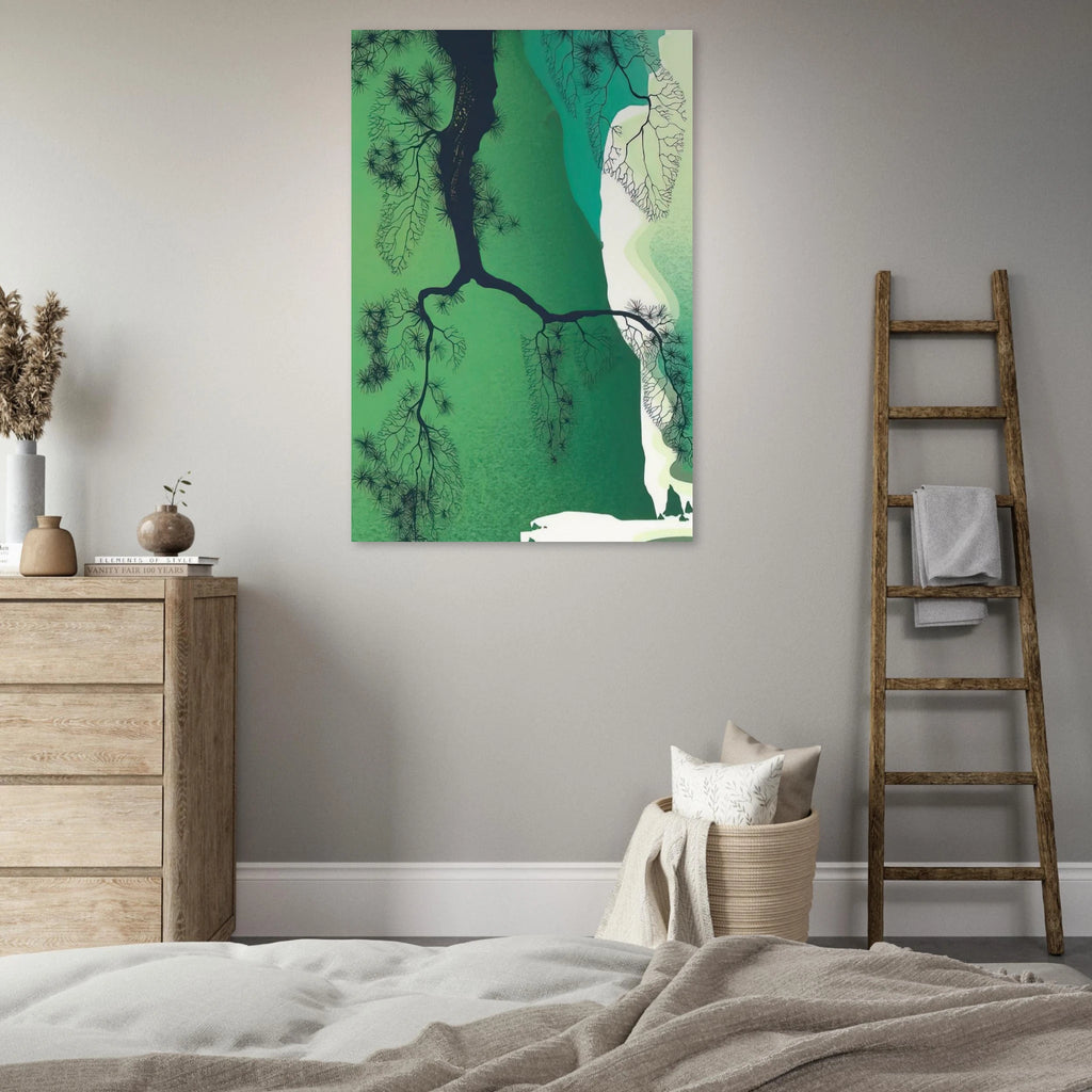 Sea Cliffs and Pine Branch Poster | Eyvind Earle Poster | Eyvind Earle Prints