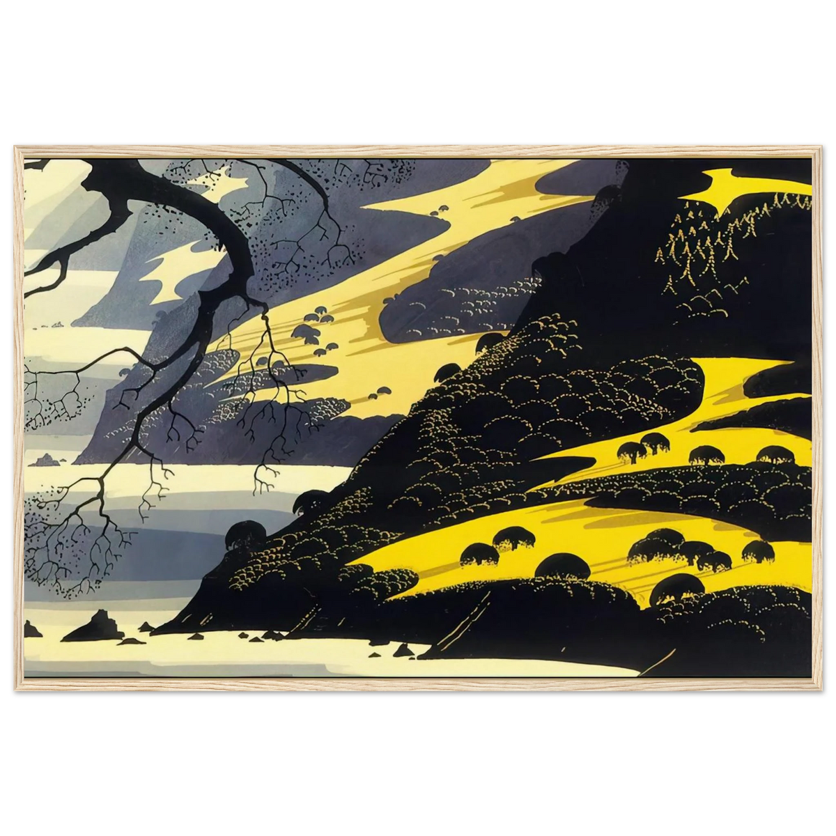Coastal Fog Framed Poster | Eyvind Earle Framed Prints Wall Art | Eyvind Earle Prints