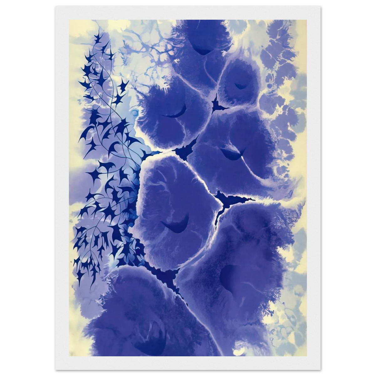 Mauve Floral Framed Poster | Eyvind Earle Framed Prints Wall Art | Eyvind Earle Prints