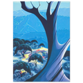 Purple Treeand Mountains Poster | Eyvind Earle Poster | Eyvind Earle Prints