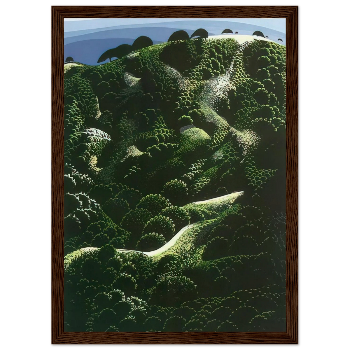 Santa Barbara Mountains Framed Poster | Eyvind Earle Framed Prints Wall Art | Eyvind Earle Prints