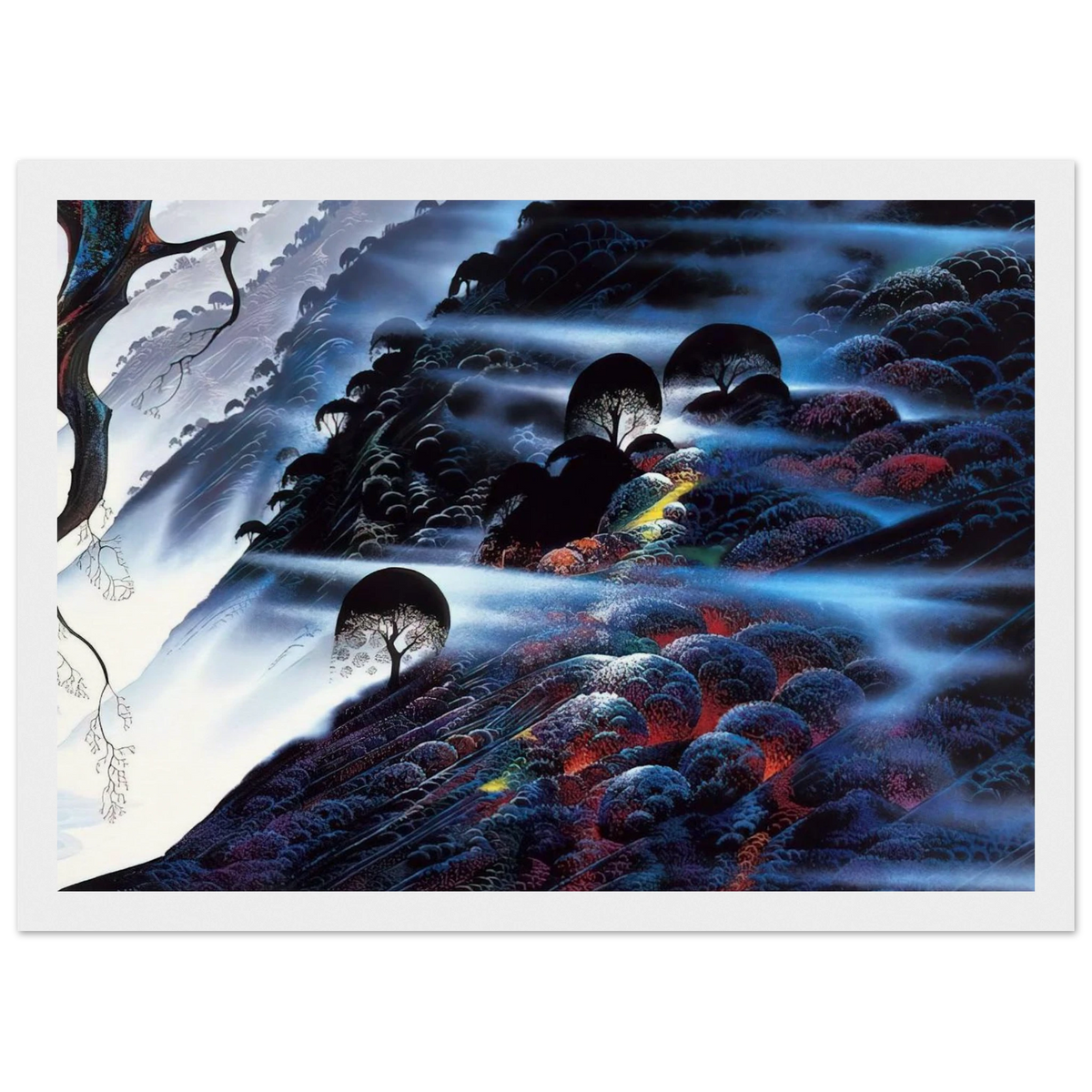 Blue Light Framed Poster | Eyvind Earle Framed Prints Wall Art | Eyvind Earle Prints