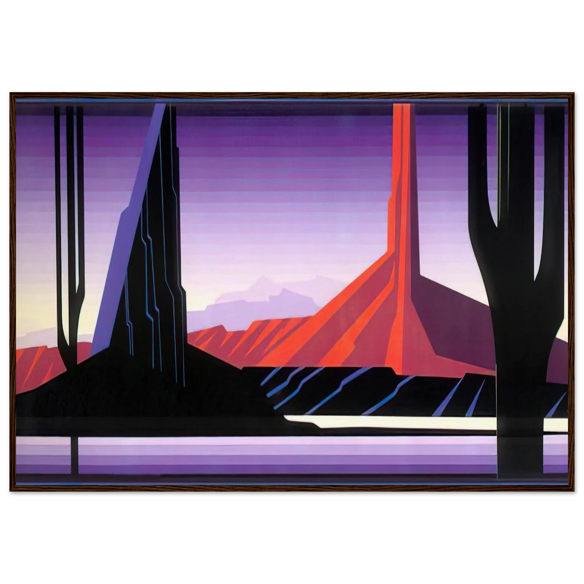 Beneath A Silent Sky Framed Poster | Eyvind Earle Framed Prints Wall Art | Eyvind Earle Prints
