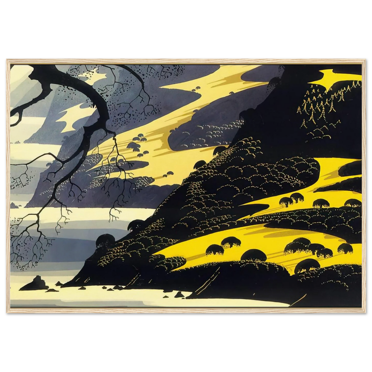 Coastal Fog Framed Poster | Eyvind Earle Framed Prints Wall Art | Eyvind Earle Prints