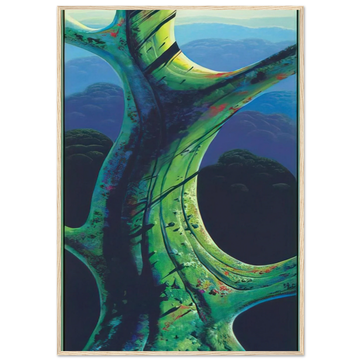 Sky Reach Framed Poster | Eyvind Earle Framed Prints Wall Art | Eyvind Earle Prints