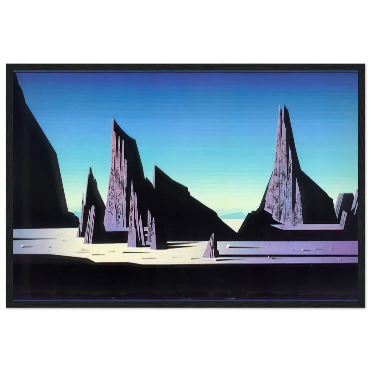 Desert Rocks Framed Poster | Eyvind Earle Framed Prints Wall Art | Eyvind Earle Prints