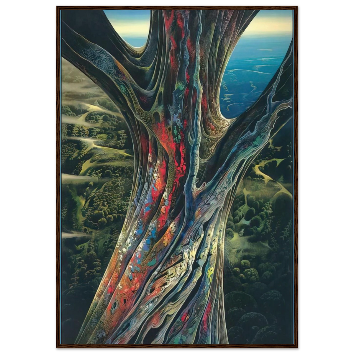 The Great Jewel Tree Framed Poster | Eyvind Earle Framed Prints Wall Art | Eyvind Earle Prints