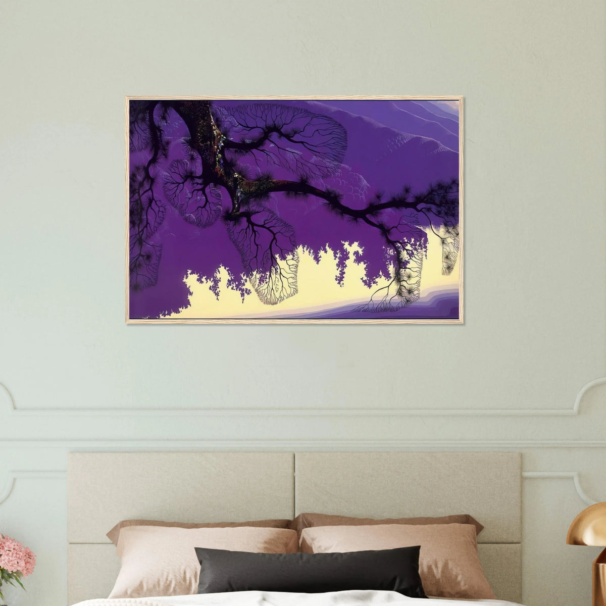 Purple Coastline Framed Poster | Eyvind Earle Framed Prints Wall Art | Eyvind Earle Prints