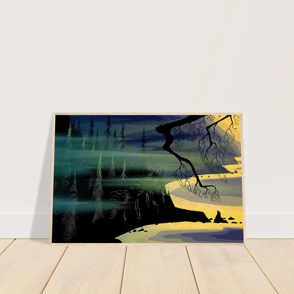 Blue Mist Framed Poster | Eyvind Earle Framed Prints Wall Art | Eyvind Earle Prints