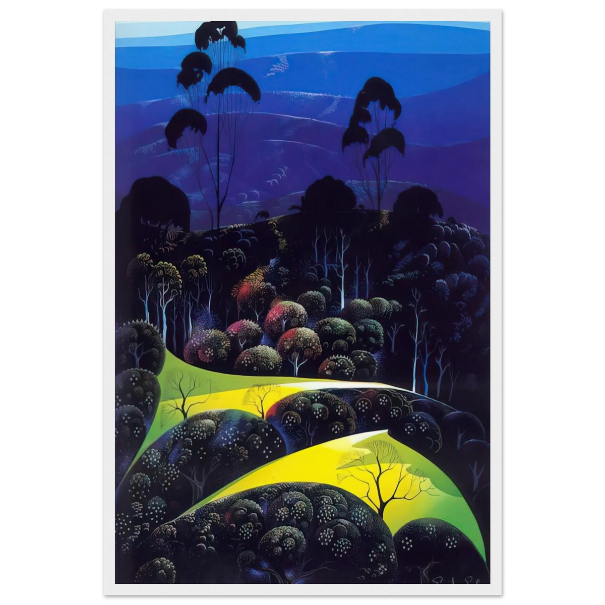 Inland from the Sea Framed Poster | Eyvind Earle Framed Prints Wall Art | Eyvind Earle Prints