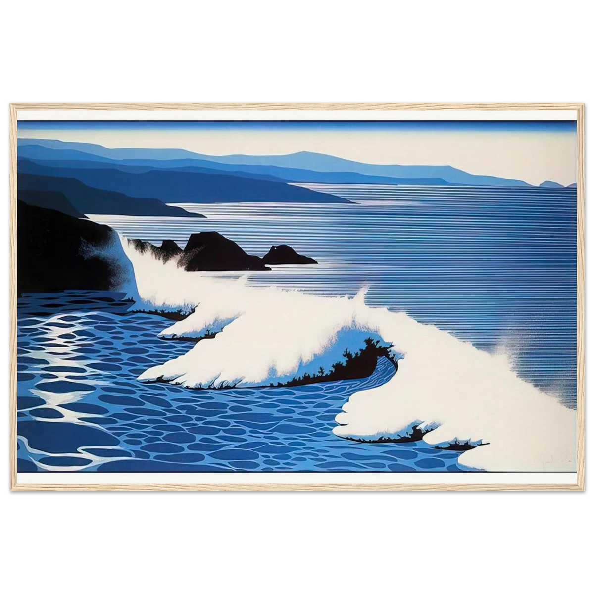 The Wave Framed Poster | Eyvind Earle Framed Prints Wall Art | Eyvind Earle Prints