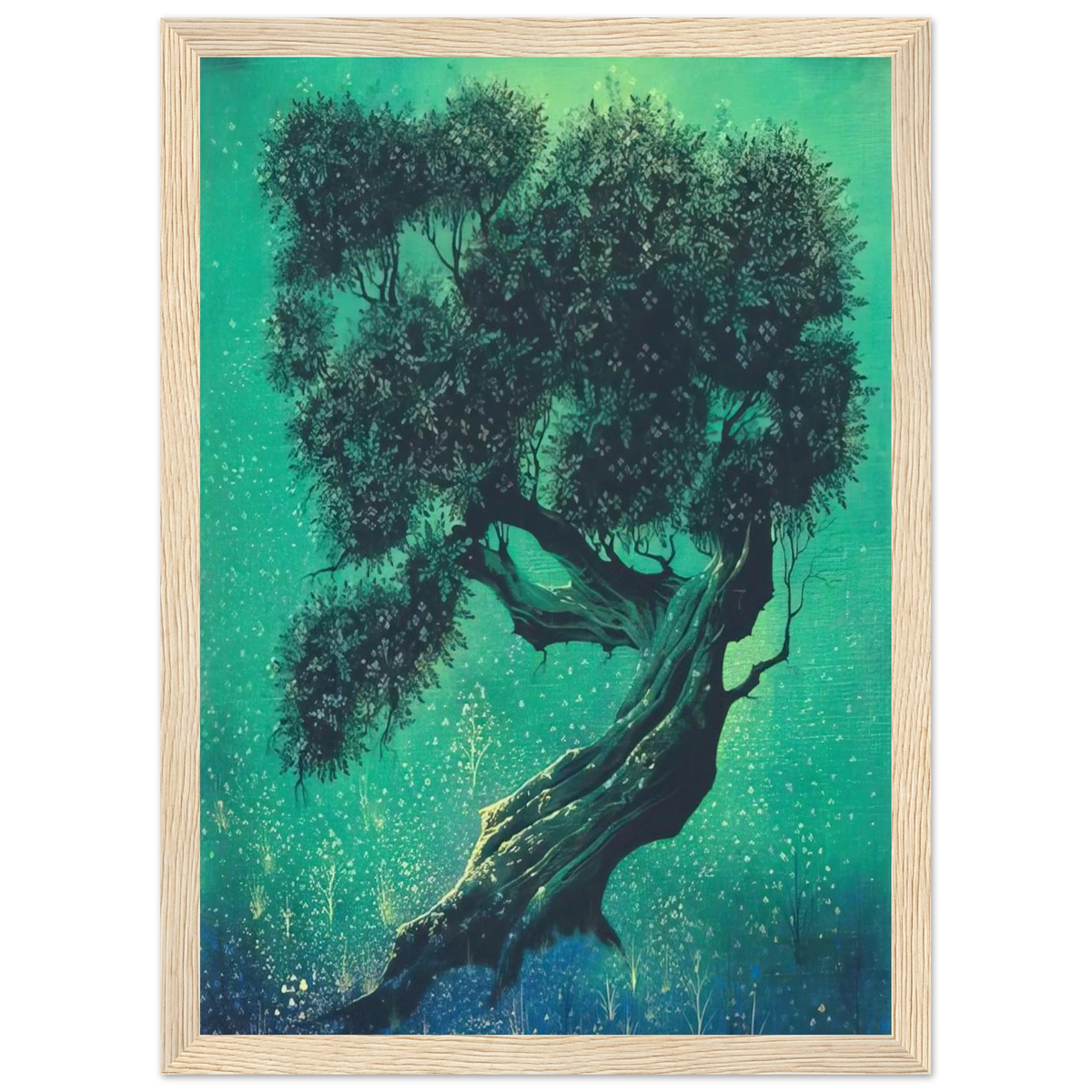 Solitary Bonsai Framed Poster | Eyvind Earle Framed Prints Wall Art | Eyvind Earle Prints