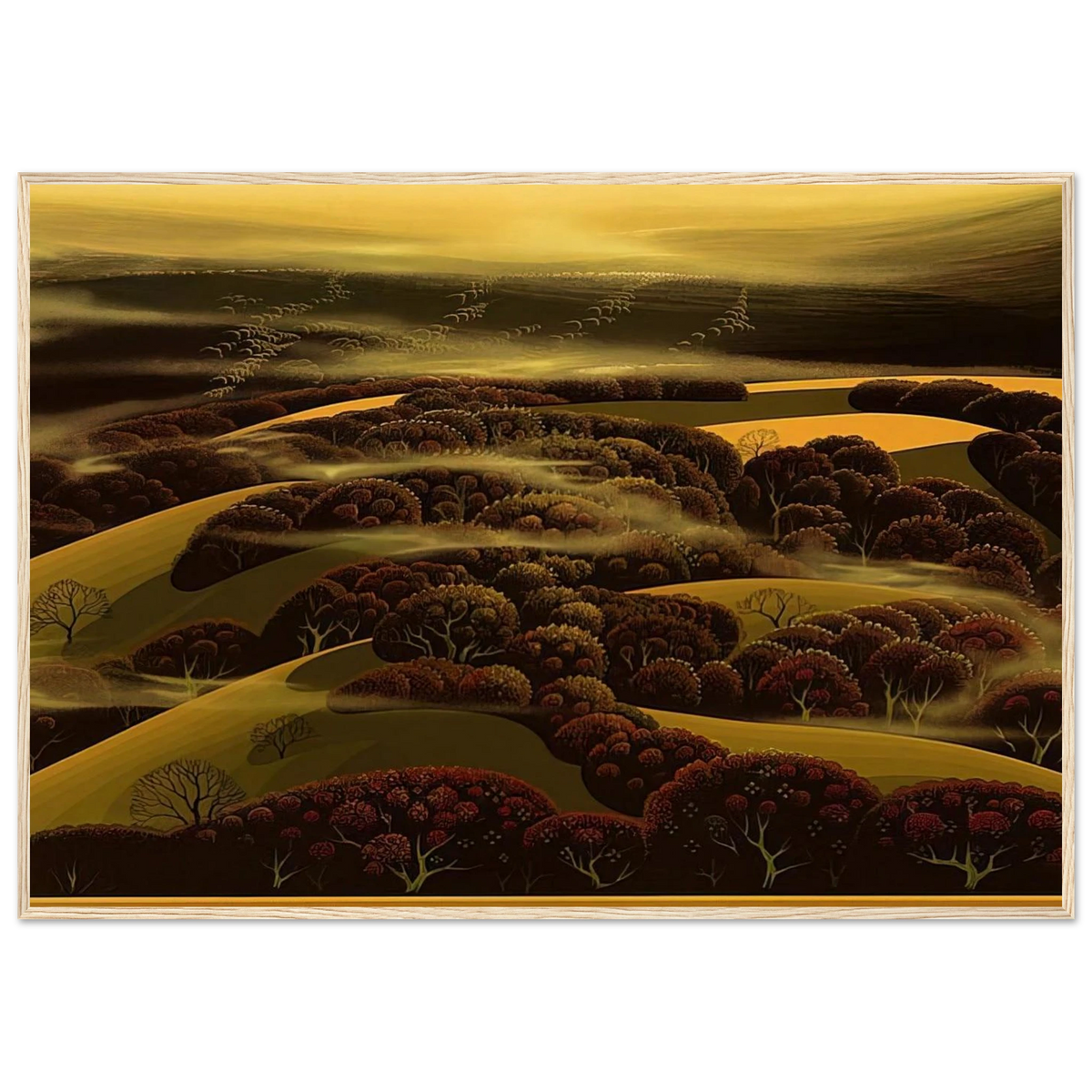 When the Fog Rolls In Framed Poster | Eyvind Earle Framed Prints Wall Art | Eyvind Earle Prints