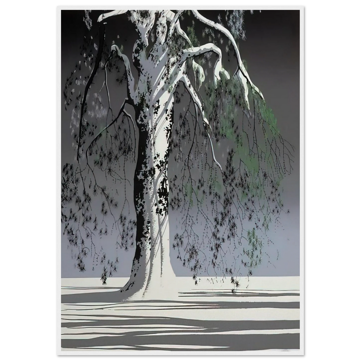 Fir Tree In Snow Framed Poster | Eyvind Earle Framed Prints Wall Art | Eyvind Earle Prints