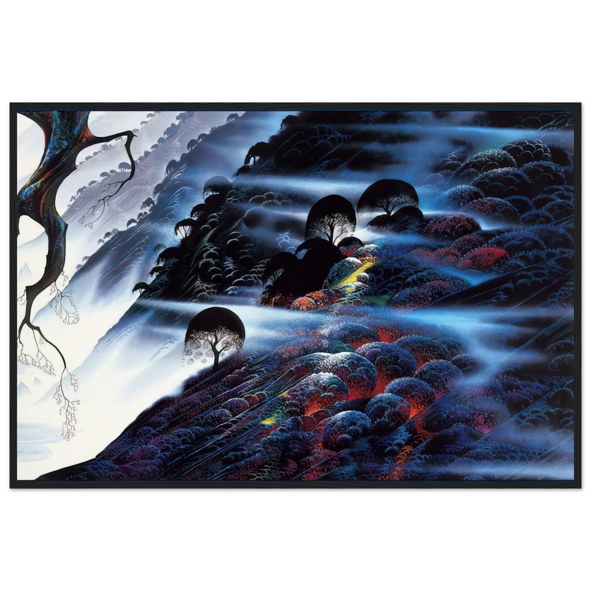 Blue Light Framed Poster | Eyvind Earle Framed Prints Wall Art | Eyvind Earle Prints