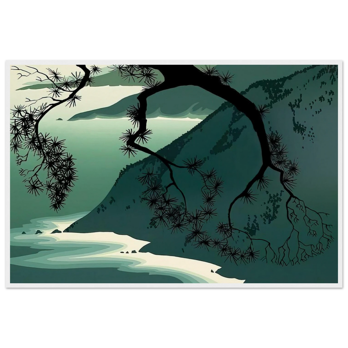Quiet Evening Framed Poster | Eyvind Earle Framed Prints Wall Art | Eyvind Earle Prints