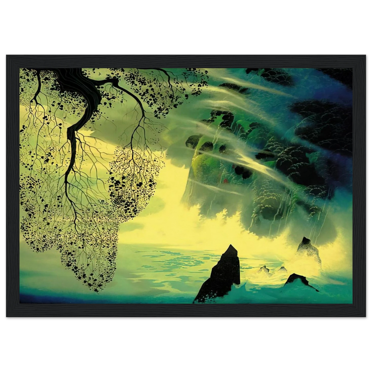 A Swirl of Fog Framed Poster | Eyvind Earle Framed Prints Wall Art | Eyvind Earle Prints