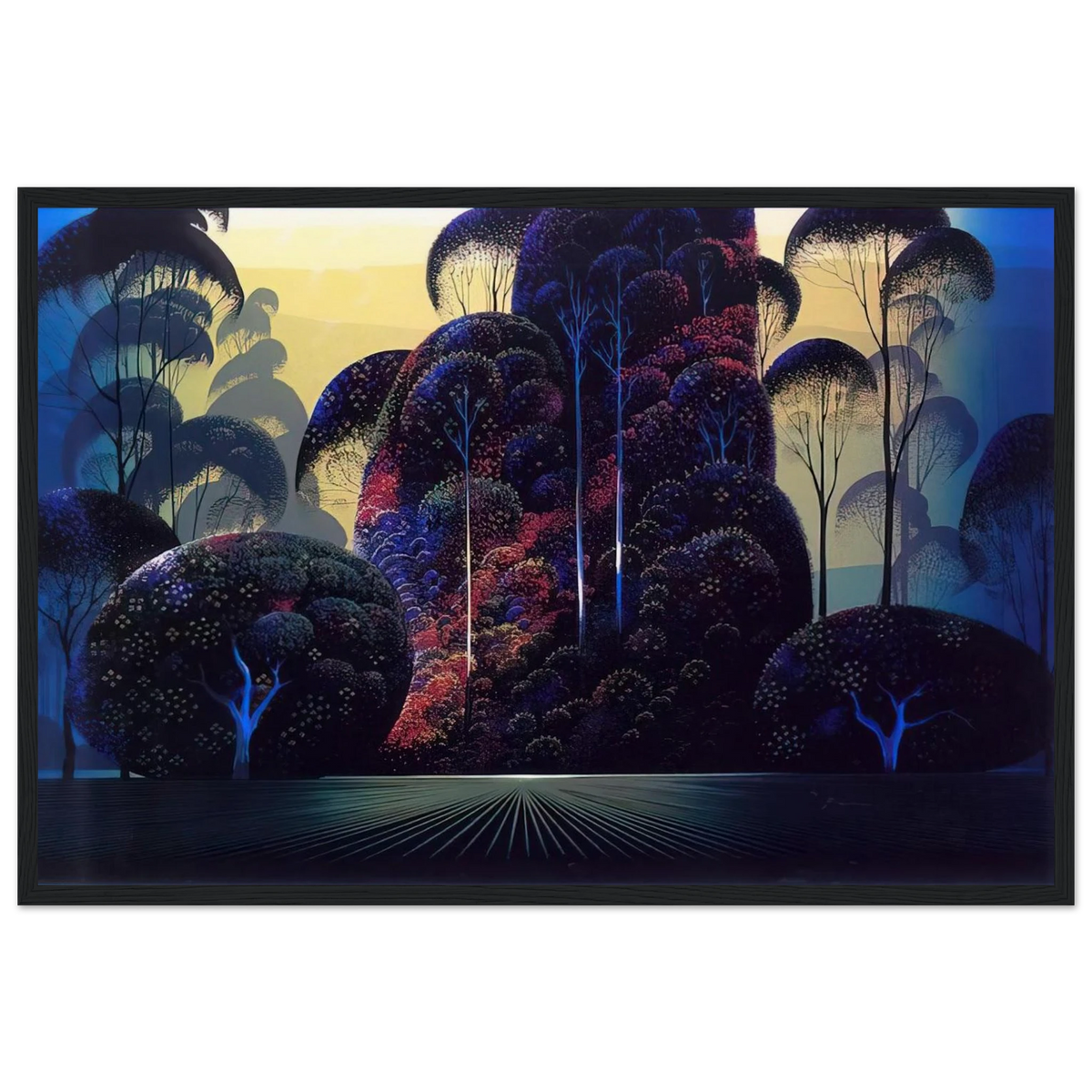 Mendocino Framed Poster | Eyvind Earle Framed Prints Wall Art | Eyvind Earle Prints
