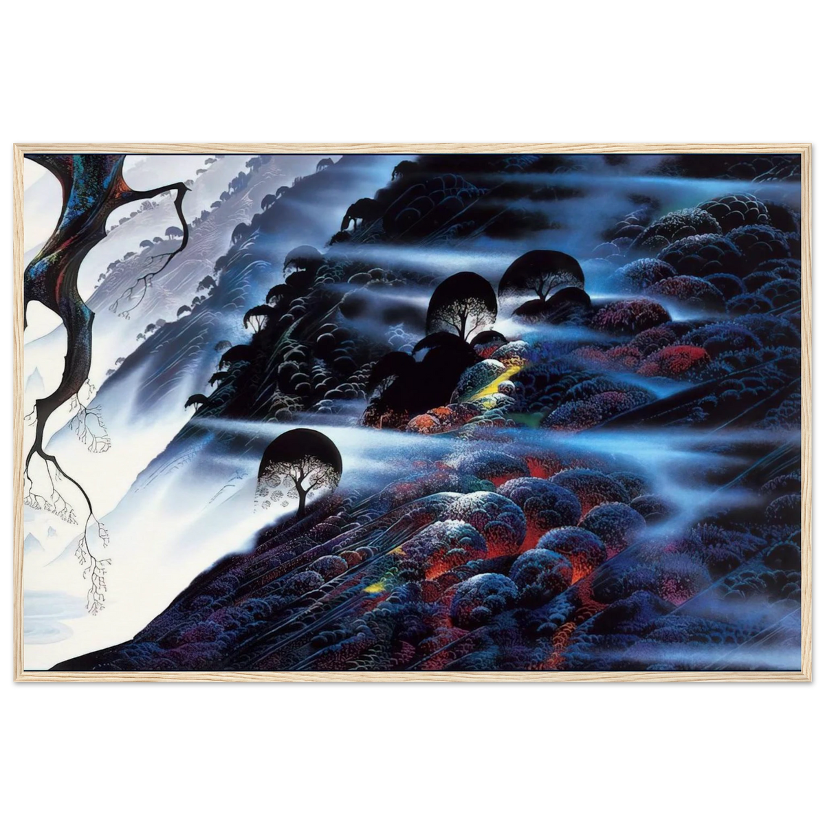 Blue Light Framed Poster | Eyvind Earle Framed Prints Wall Art | Eyvind Earle Prints