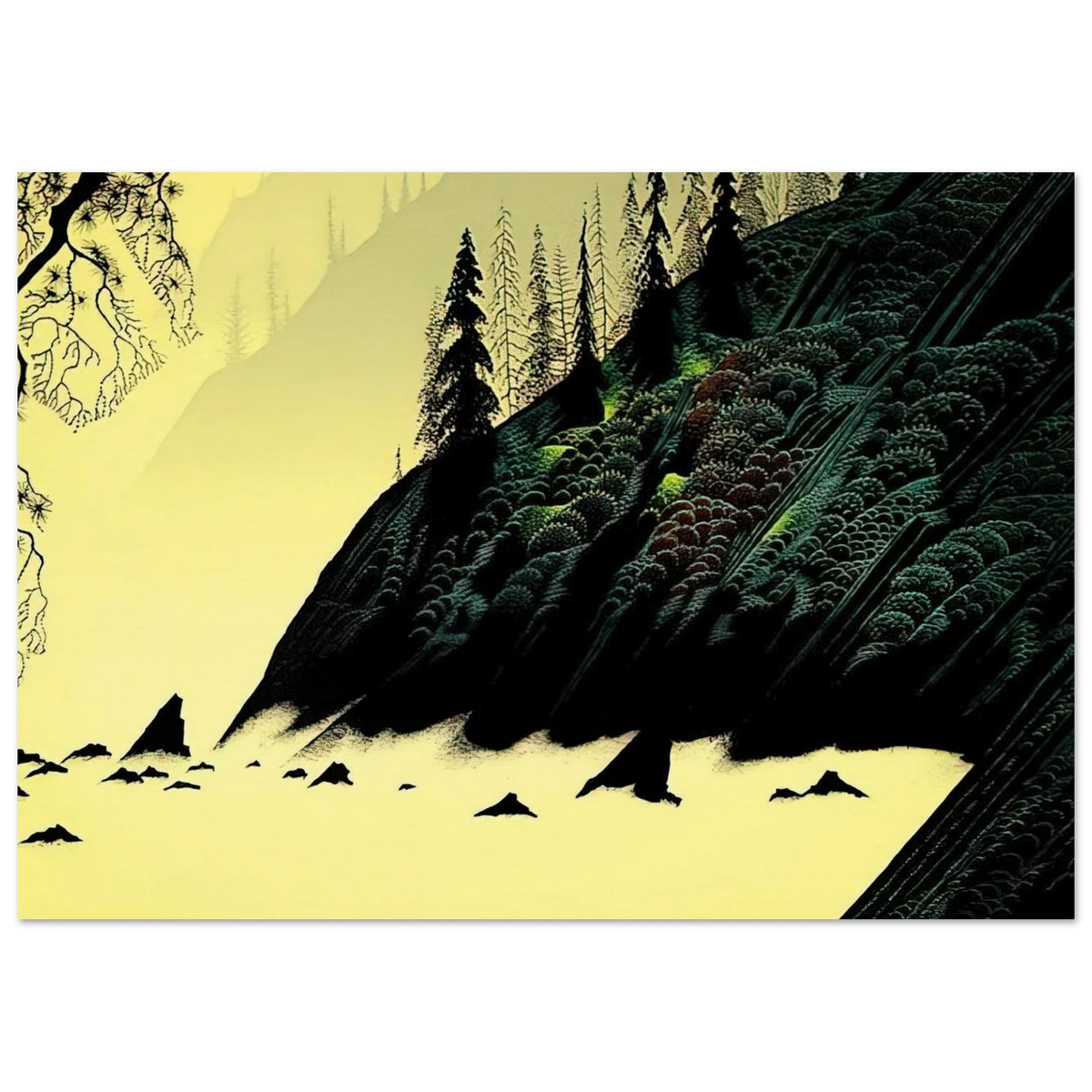 Spruce Redwood and Pine Poster | Eyvind Earle Poster | Eyvind Earle Prints