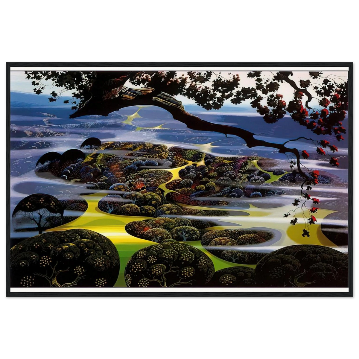 Mystic Mountain Framed Poster | Eyvind Earle Framed Prints Wall Art | Eyvind Earle Prints