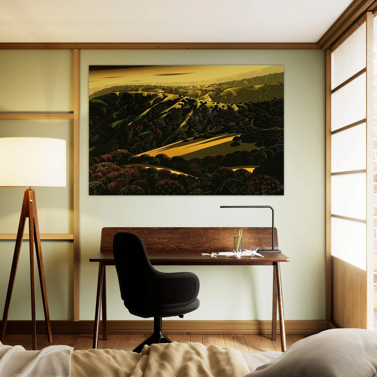 Santa Cruz Mountains Poster | Eyvind Earle Poster | Eyvind Earle Prints
