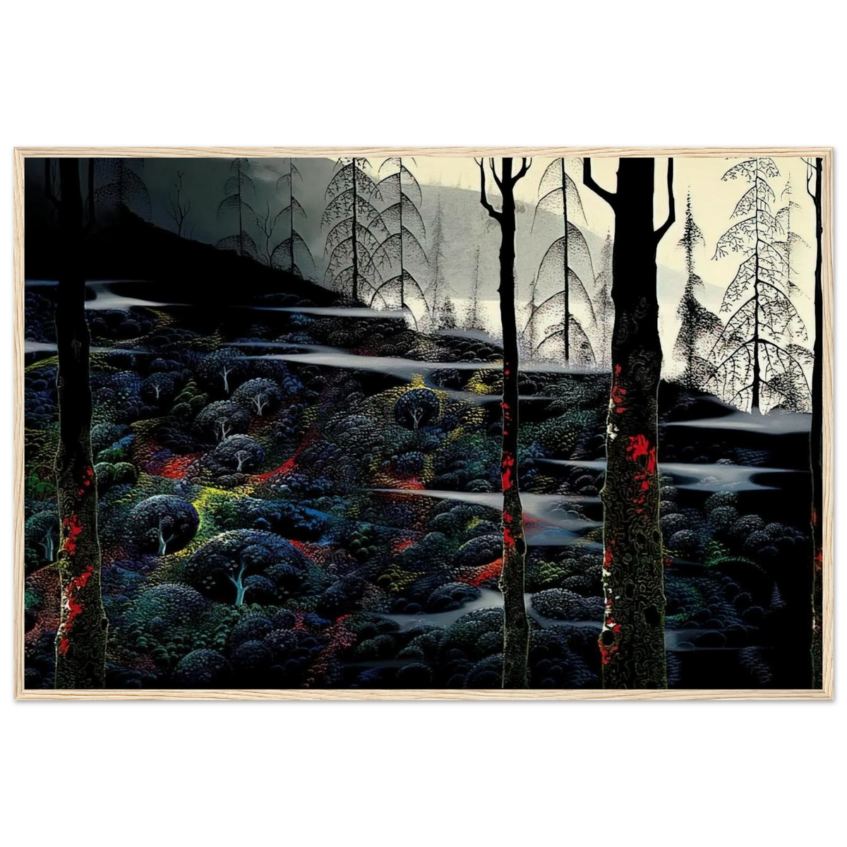 Dawn's First Light Framed Poster | Eyvind Earle Framed Prints Wall Art | Eyvind Earle Prints