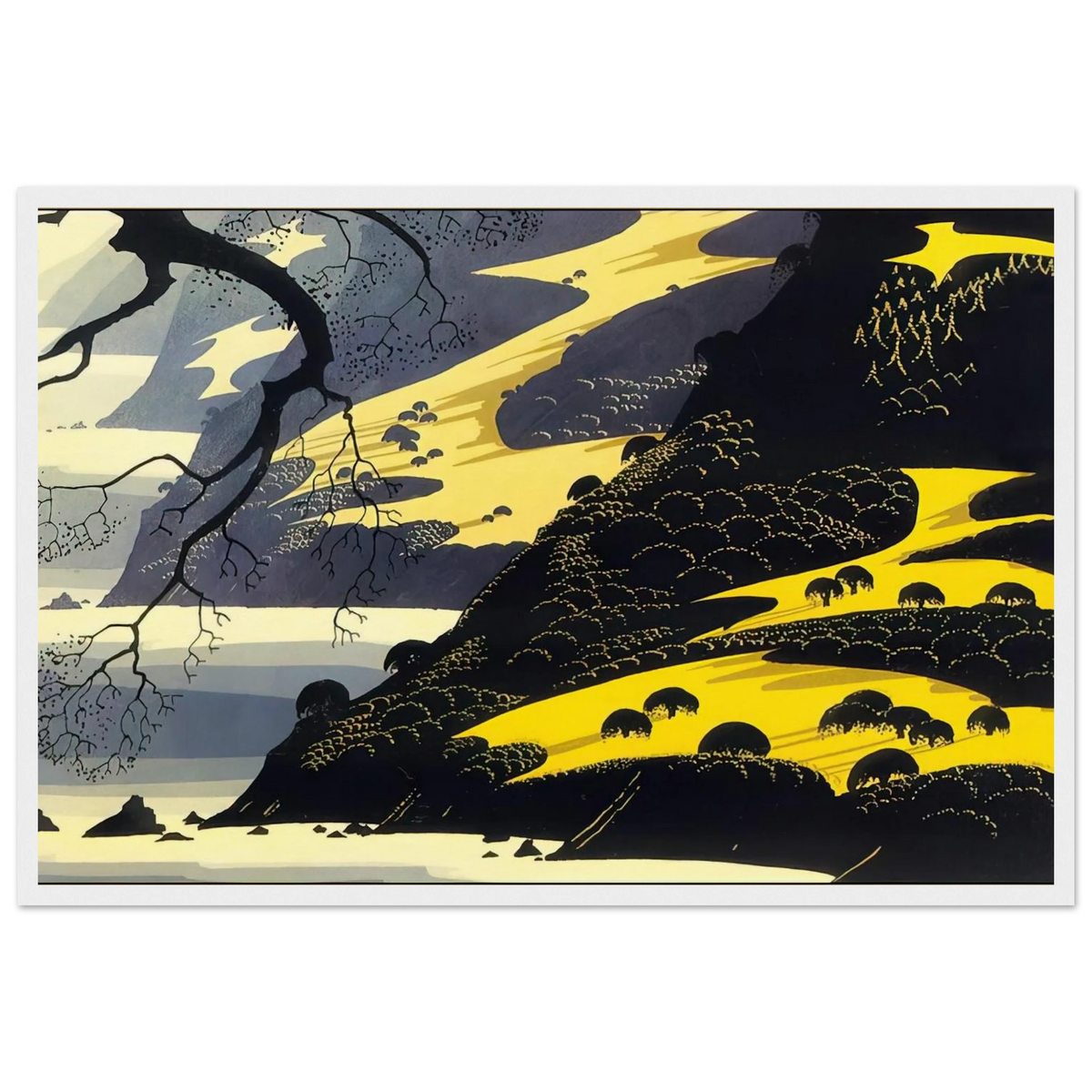 Coastal Fog Framed Poster | Eyvind Earle Framed Prints Wall Art | Eyvind Earle Prints