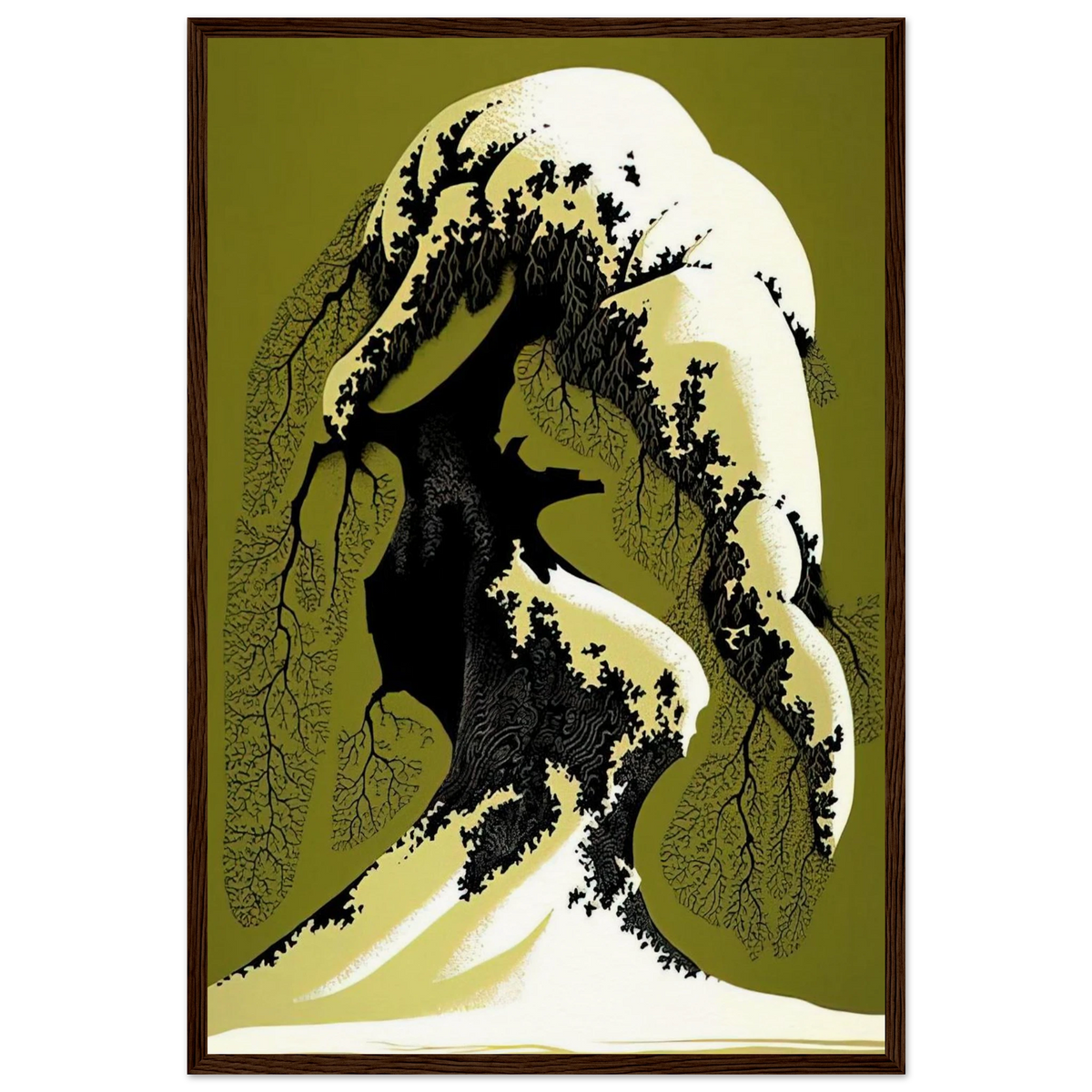 Snow Laden Framed Poster | Eyvind Earle Framed Prints Wall Art | Eyvind Earle Prints