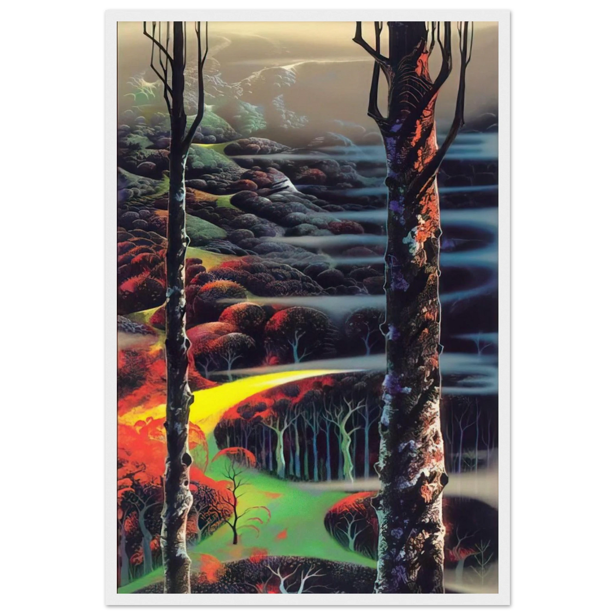 A Touch of Autumn Framed Poster | Eyvind Earle Framed Prints Wall Art | Eyvind Earle Prints