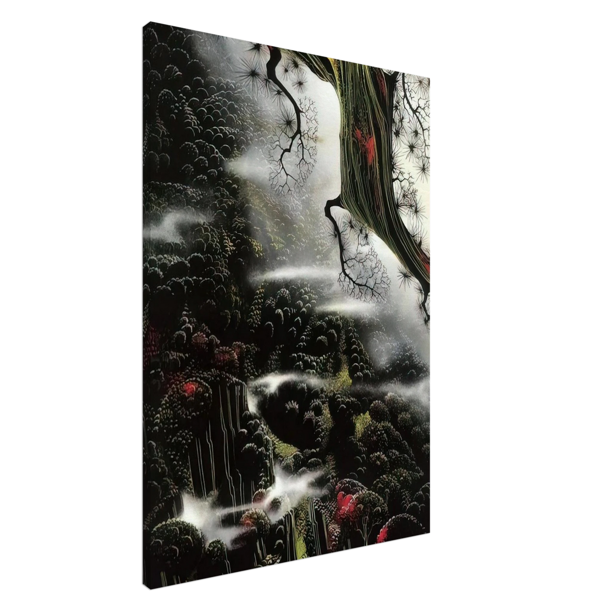 Wisps of Fog and Branch Canvas | Eyvind Earle Canvas | Eyvind Earle Prints