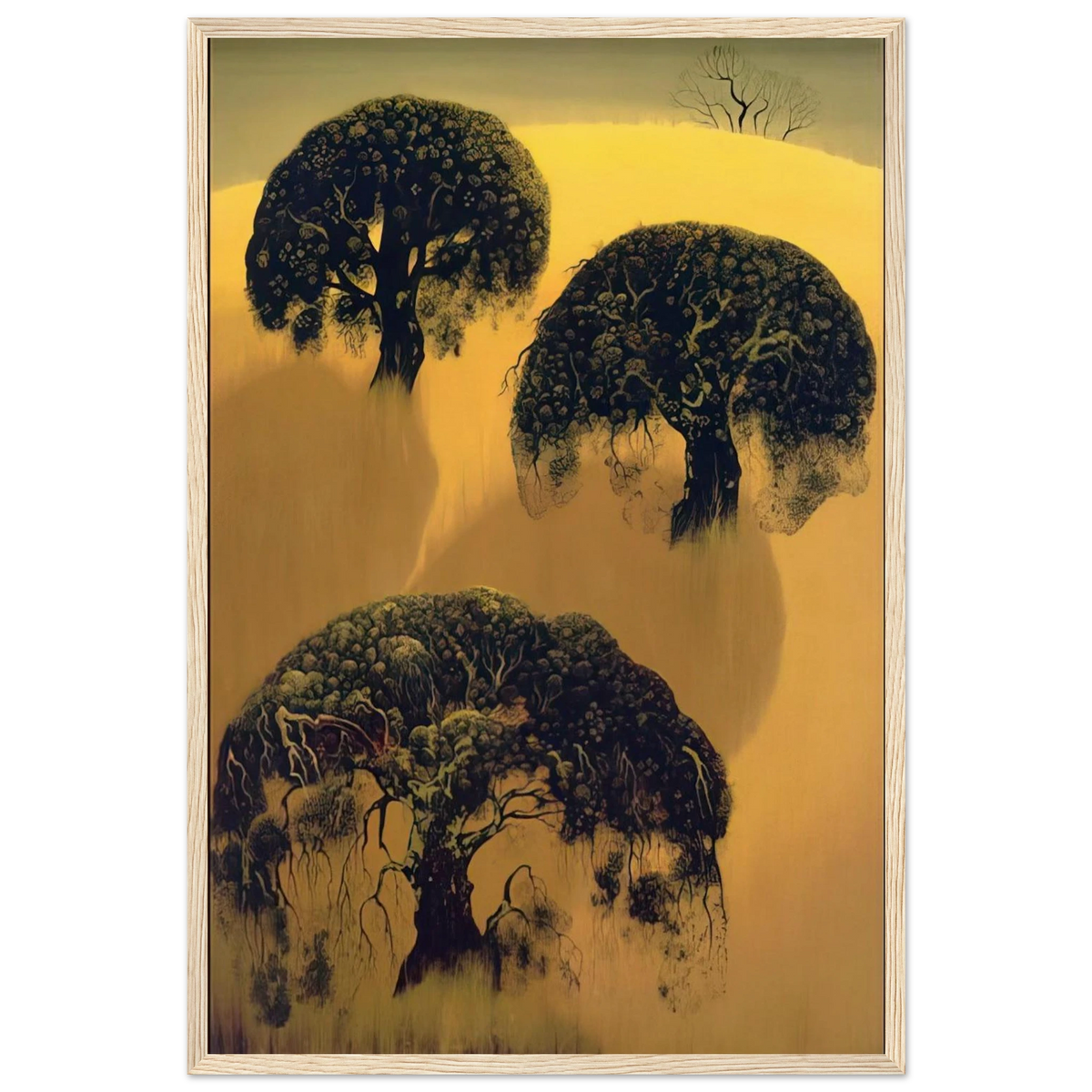Three Oaks Framed Poster | Eyvind Earle Framed Prints Wall Art | Eyvind Earle Prints