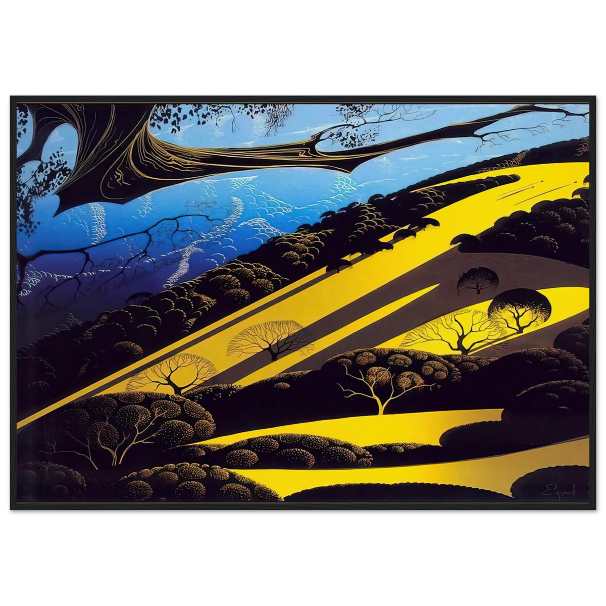 Gaviota Pass Framed Poster | Eyvind Earle Framed Prints Wall Art | Eyvind Earle Prints