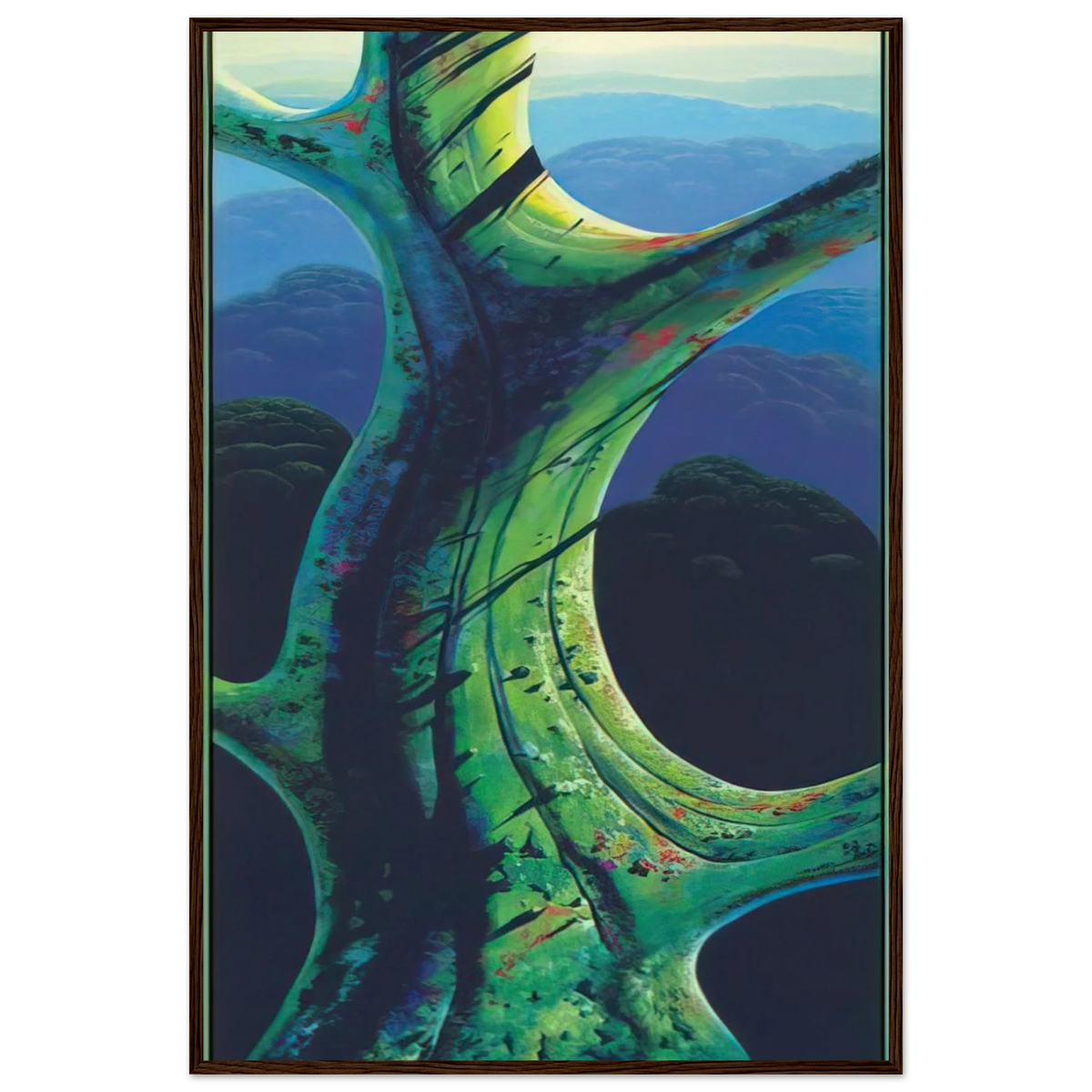 Sky Reach Framed Poster | Eyvind Earle Framed Prints Wall Art | Eyvind Earle Prints