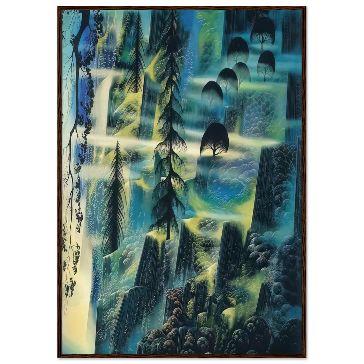 Where Eagles Fly Framed Poster | Eyvind Earle Framed Prints Wall Art | Eyvind Earle Prints