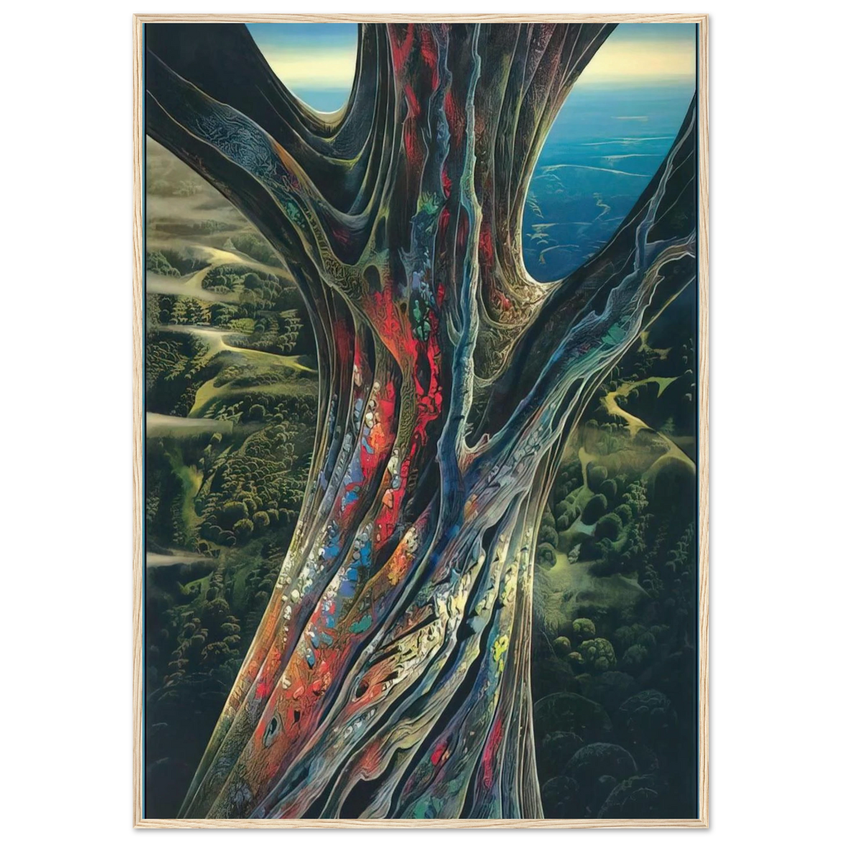 The Great Jewel Tree Framed Poster | Eyvind Earle Framed Prints Wall Art | Eyvind Earle Prints