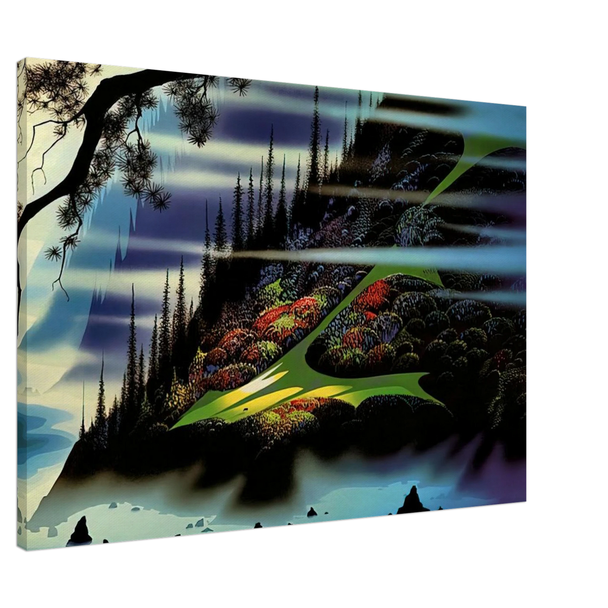 Pasture Through the Fog Canvas | Eyvind Earle Canvas | Eyvind Earle Prints