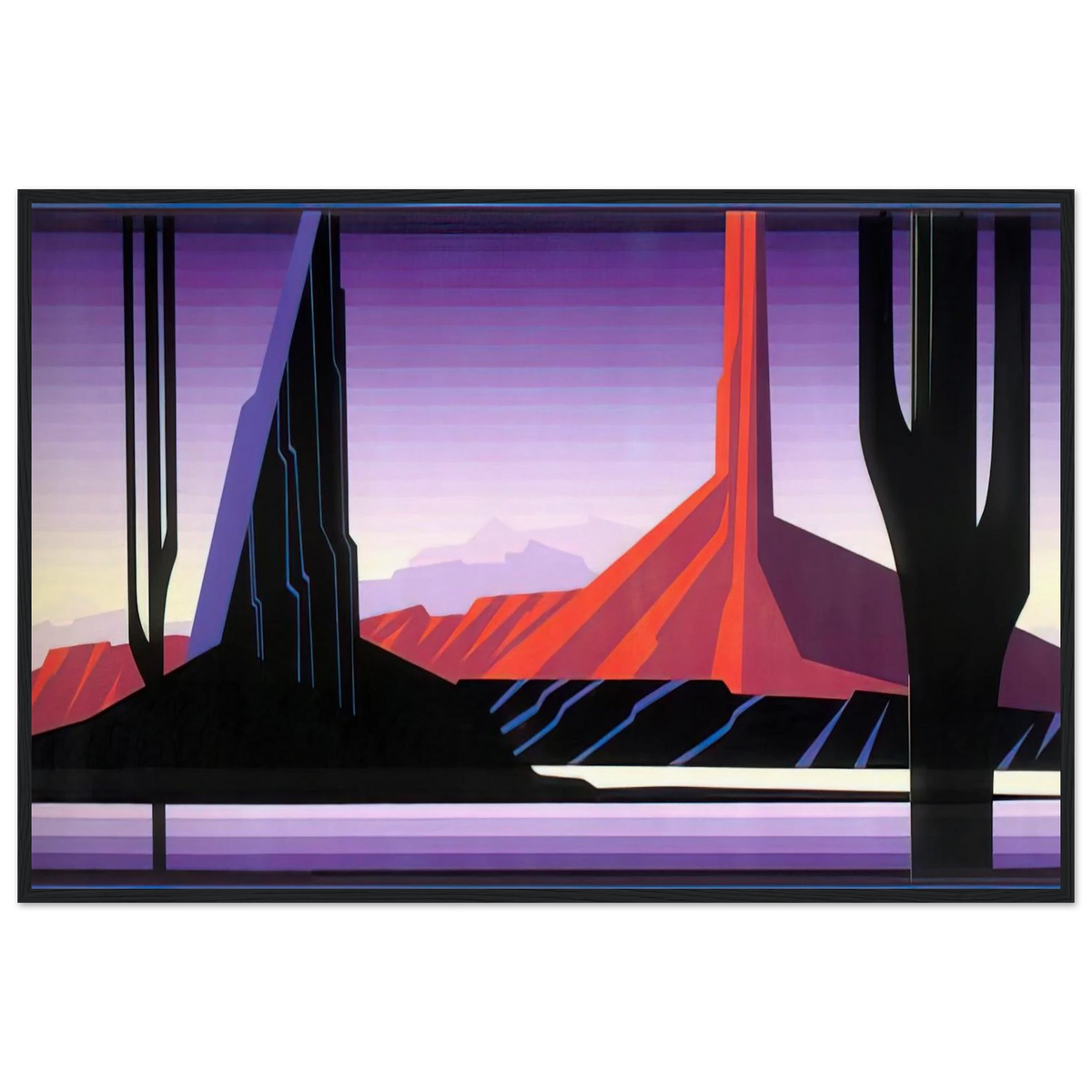 Beneath A Silent Sky Framed Poster | Eyvind Earle Framed Prints Wall Art | Eyvind Earle Prints