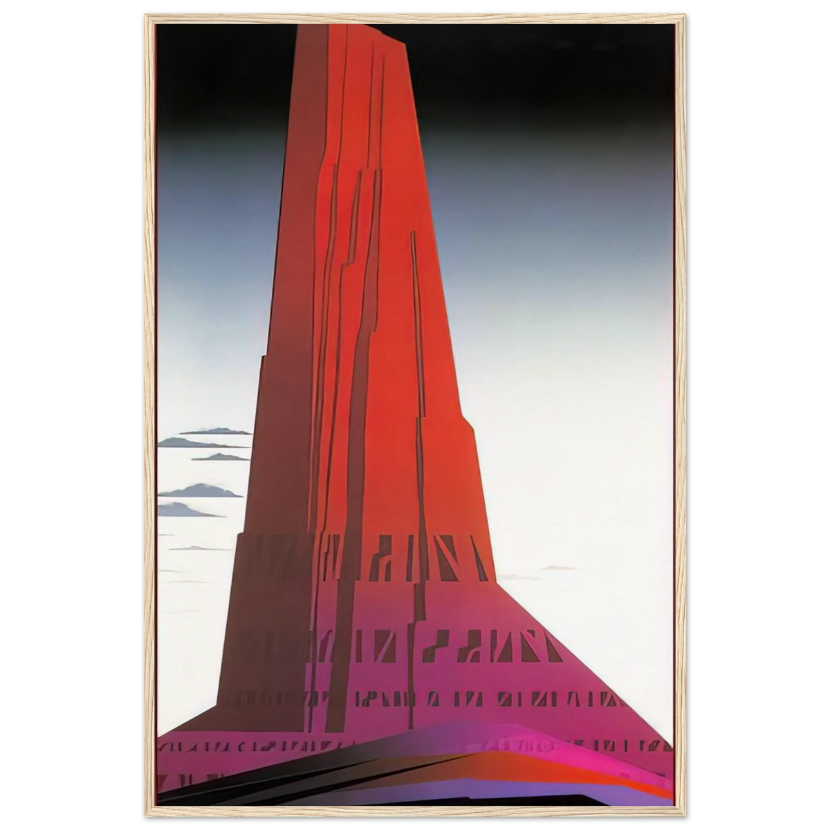 Desert Skyscraper Framed Poster | Eyvind Earle Framed Prints Wall Art | Eyvind Earle Prints