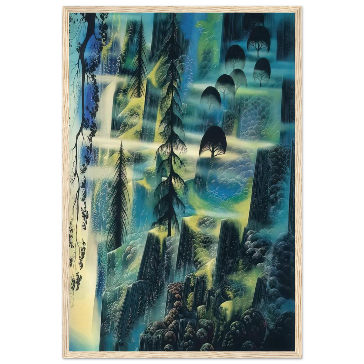 Where Eagles Fly Framed Poster | Eyvind Earle Framed Prints Wall Art | Eyvind Earle Prints