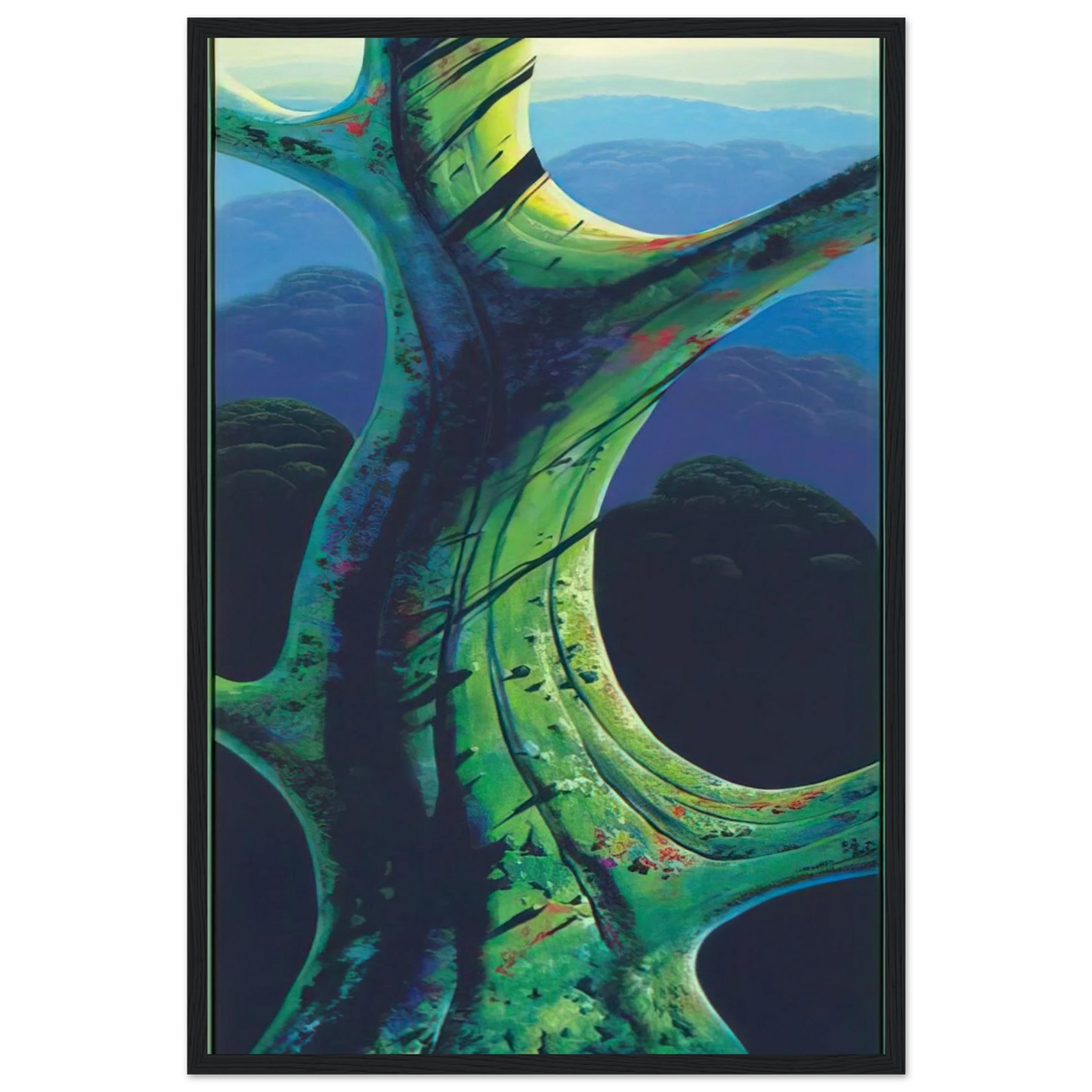 Sky Reach Framed Poster | Eyvind Earle Framed Prints Wall Art | Eyvind Earle Prints