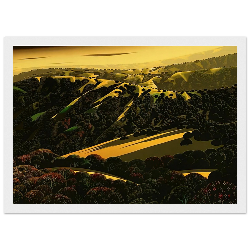 Santa Cruz Mountains Framed Poster | Eyvind Earle Framed Prints Wall Art | Eyvind Earle Prints