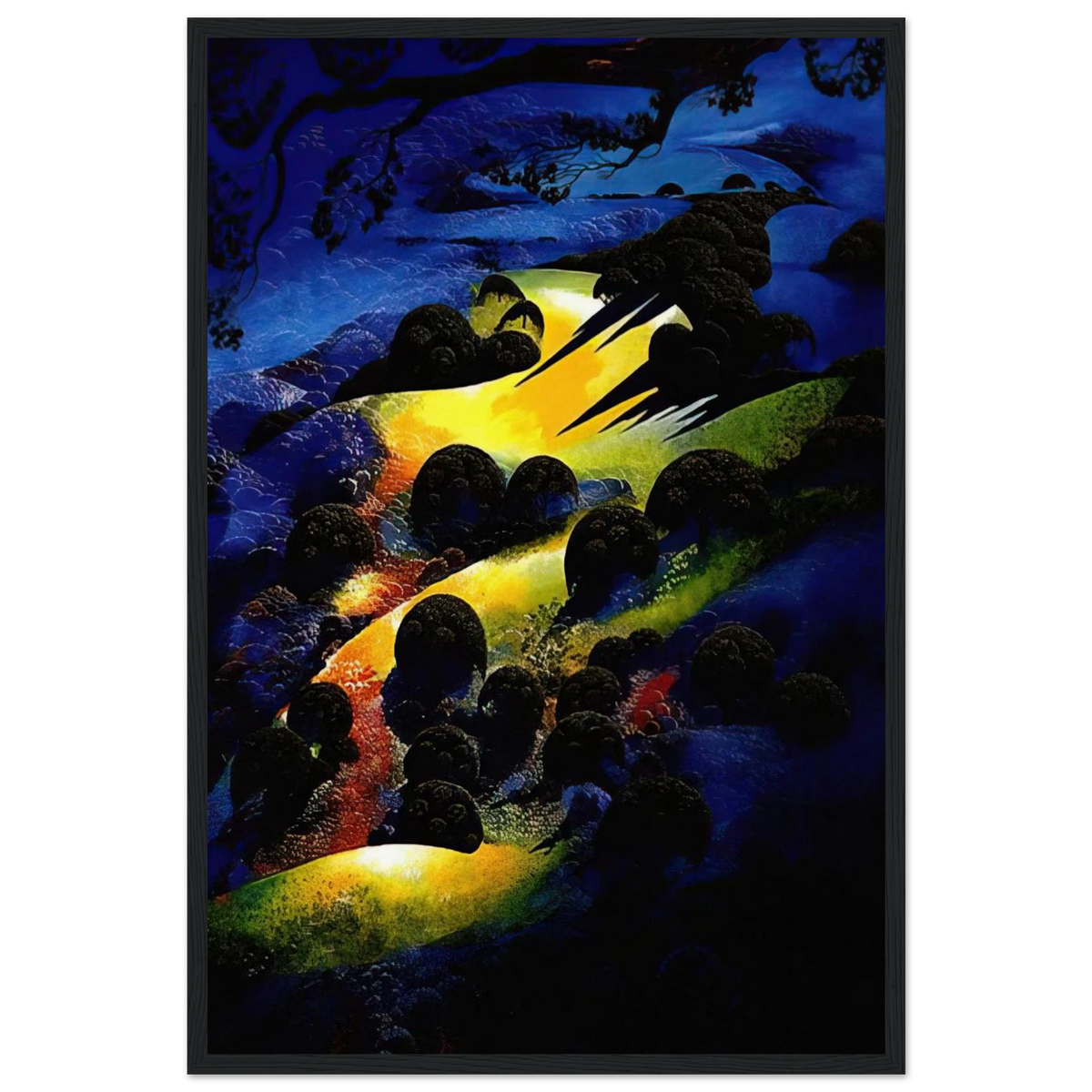 Sunset Flame Framed Poster | Eyvind Earle Framed Prints Wall Art | Eyvind Earle Prints