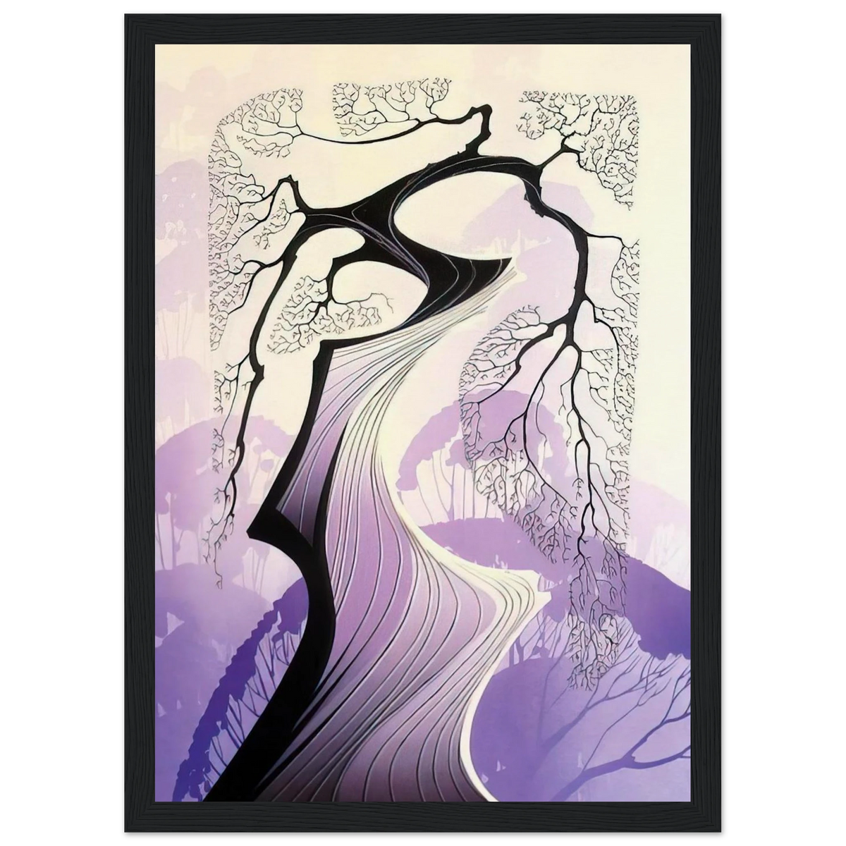Carmel Cypress Framed Poster | Eyvind Earle Framed Prints Wall Art | Eyvind Earle Prints