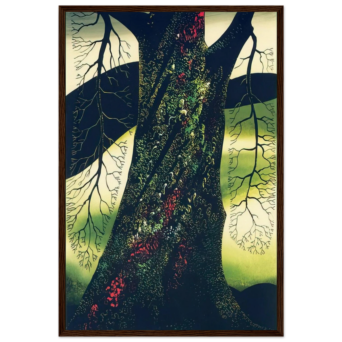 Oak Tree Framed Poster | Eyvind Earle Framed Prints Wall Art | Eyvind Earle Prints