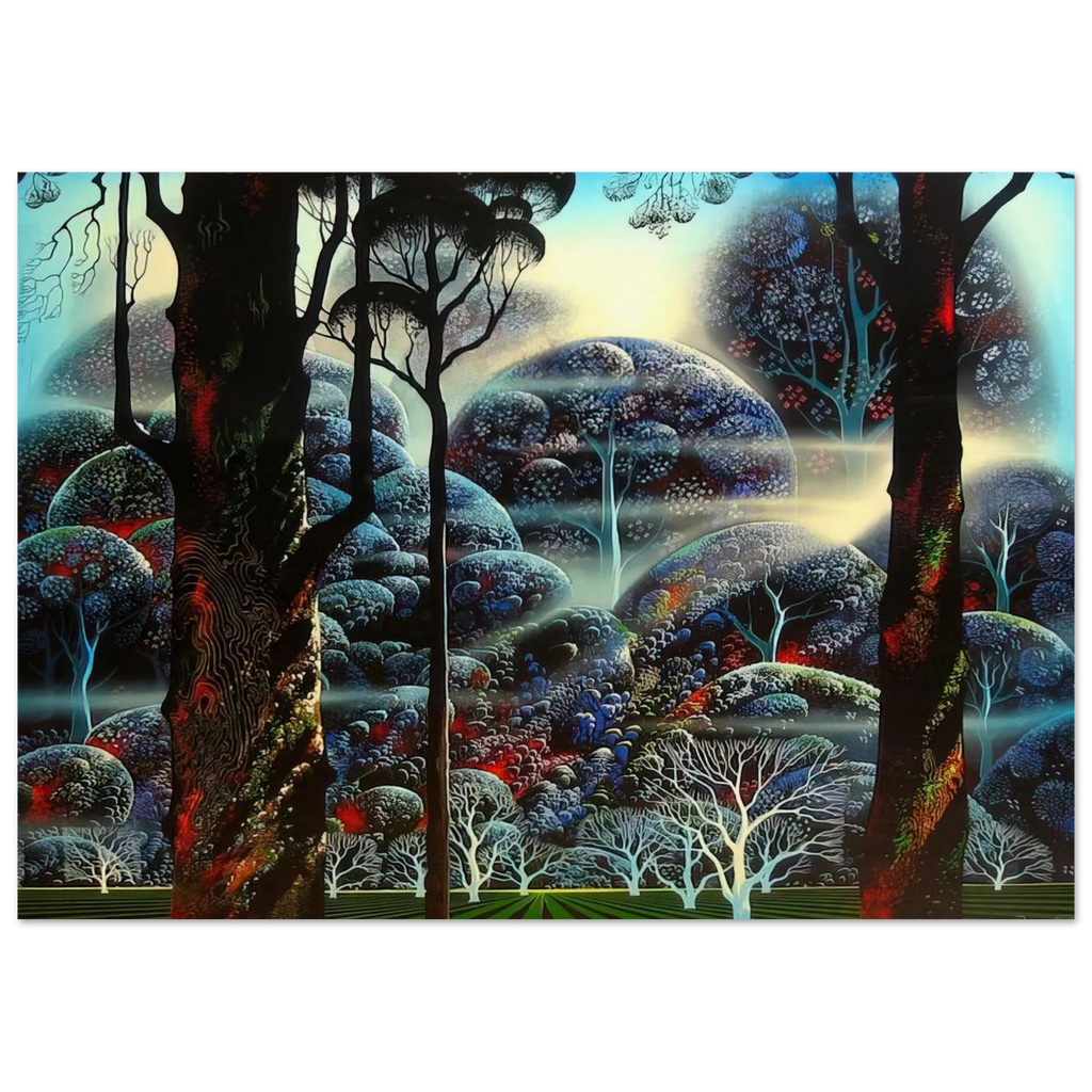 Mist in the Dark Woods Poster | Eyvind Earle Poster | Eyvind Earle Prints