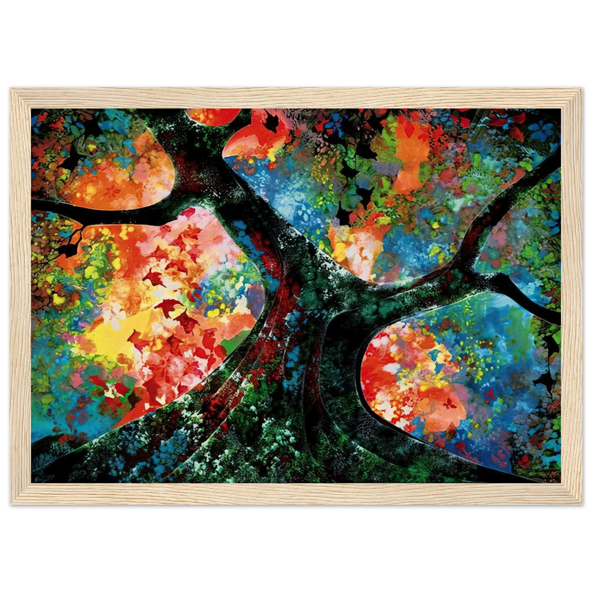 Waves of Golden Fire Framed Poster | Eyvind Earle Framed Prints Wall Art | Eyvind Earle Prints