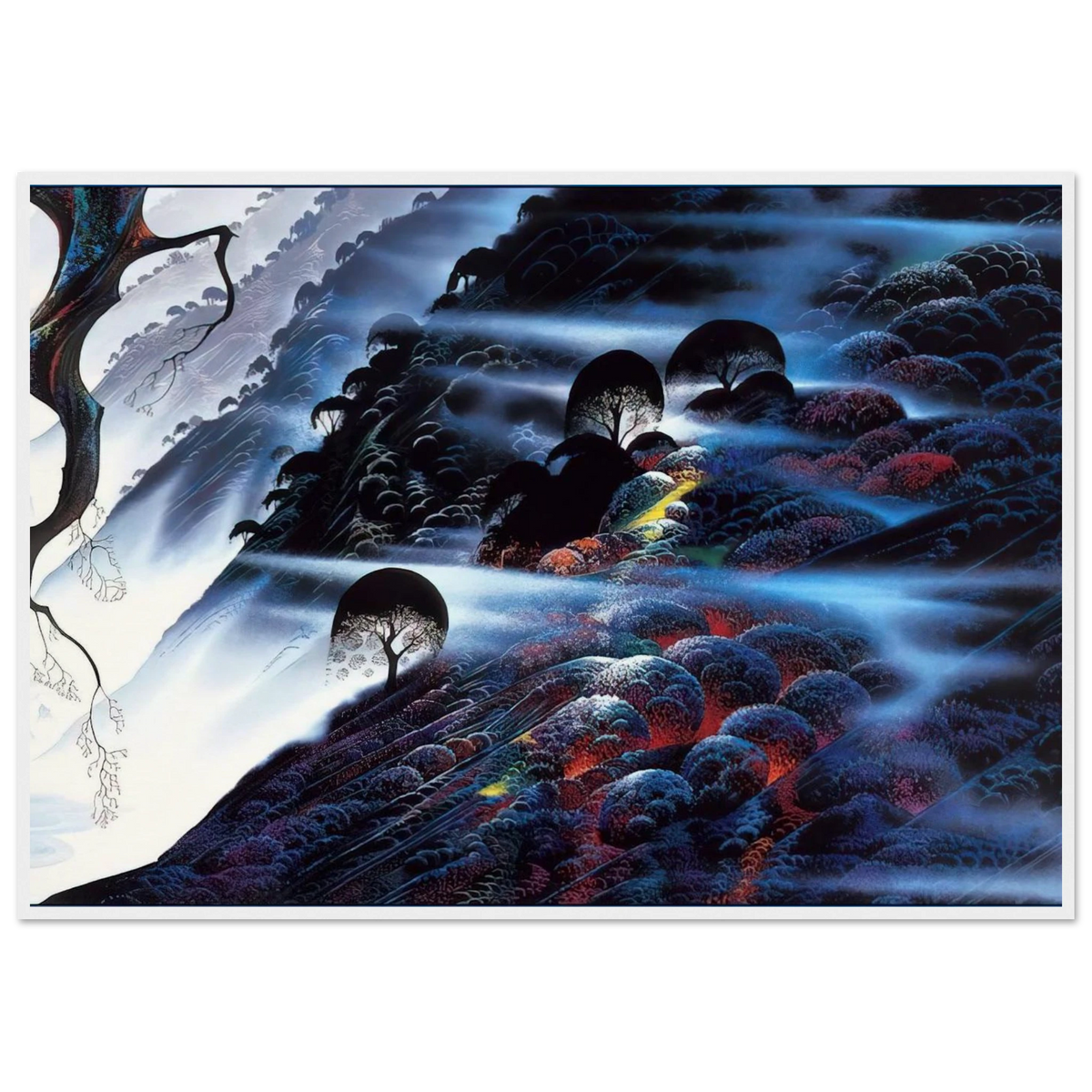 Blue Light Framed Poster | Eyvind Earle Framed Prints Wall Art | Eyvind Earle Prints